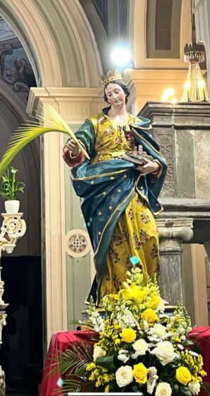 Inaugurazione statua restaurata di Sant’Anastasia