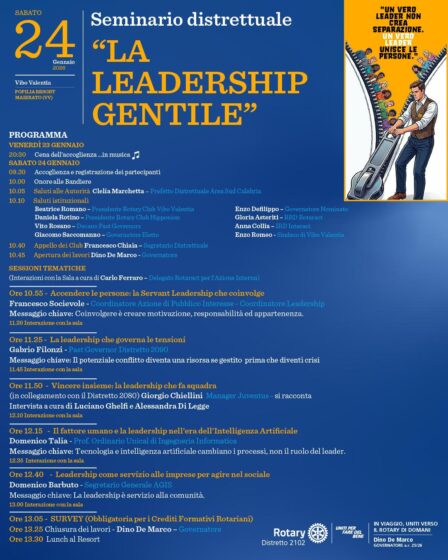 Seminario Distrettuale – La Leadership gentile