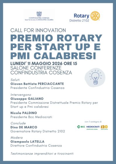 Premio Rotary per startup e pmi calabresi