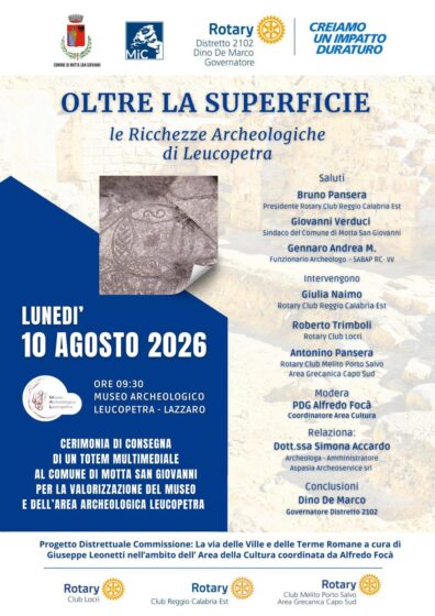 OLTRE LA SUPERFICIE – Le ricchezze archeologiche di Leucopetra